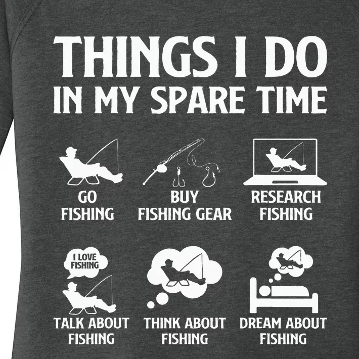 Things I Do In My Spare Time Fishing Women's Perfect Tri Tunic Long Sleeve Shirt