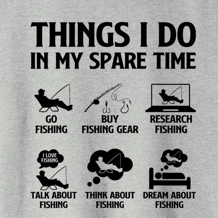 Things I Do In My Spare Time Fishing Bass Fishing Women's Crop Top Tee