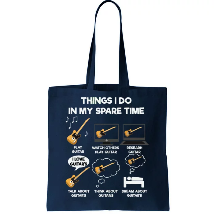 Things I Do In My Spare Time Guitar Tote Bag