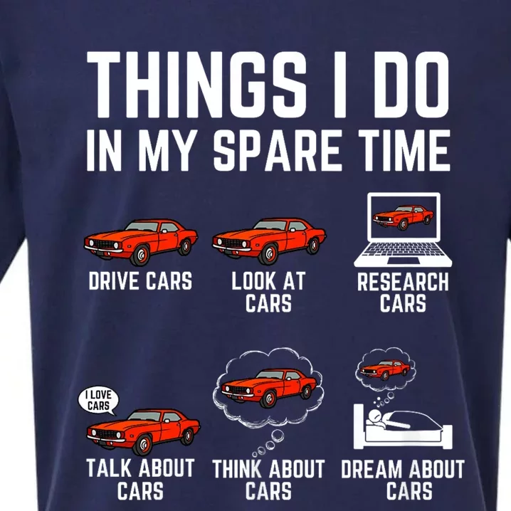 Things I Do In My Spare Time Funny Car Enthusiast Car Lover Sueded Cloud Jersey T-Shirt