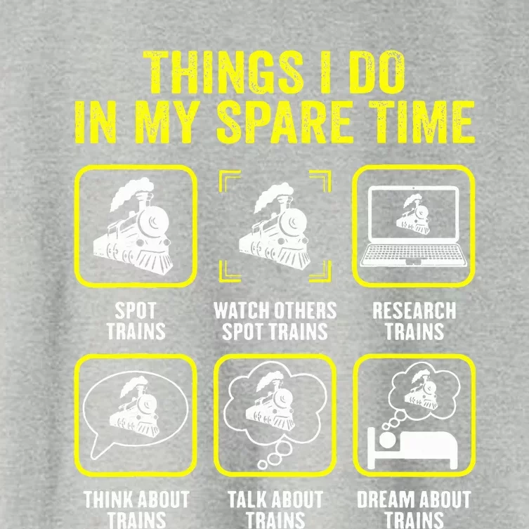 Things I Do In My Spare Time Train Driver Engineer Women's Crop Top Tee