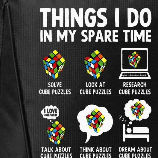 Things I Do In My Spare Time Cube Puzzle Speed Cubing City Backpack