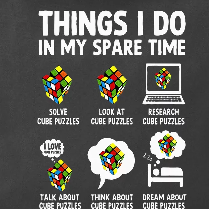 Things I Do In My Spare Time Cube Puzzle Speed Cubing Zip Tote Bag