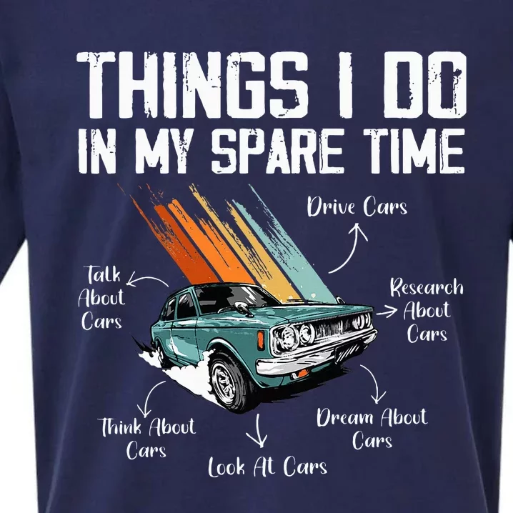 Things I Do In My Spare Time Funny Car Enthusiast Car Lover Sueded Cloud Jersey T-Shirt