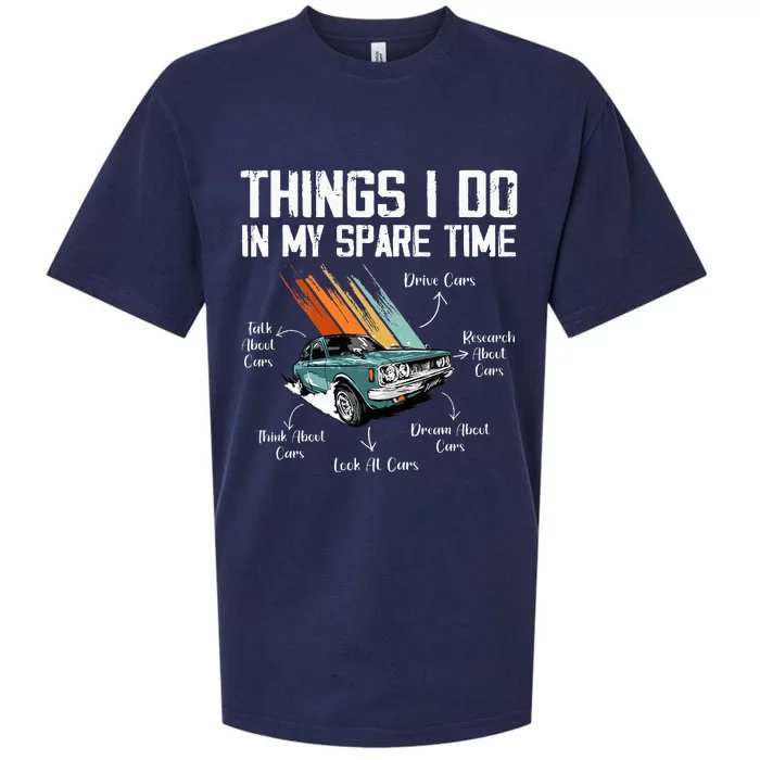 Things I Do In My Spare Time Funny Car Enthusiast Car Lover Sueded Cloud Jersey T-Shirt