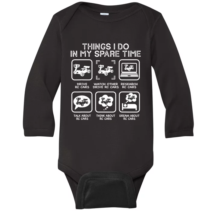 Things I Do In My Spare Time RC Car Racing Racers Enthusiast Baby Long Sleeve Bodysuit