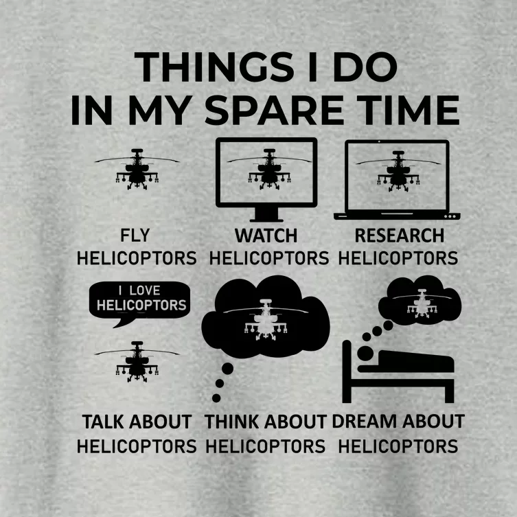 Things I Do In My Spare Time Helicoptors Women's Crop Top Tee