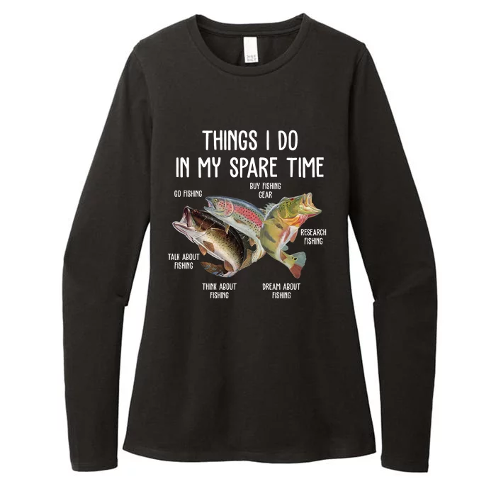 Thing I Do In My Spare Time Fishing Funny Womens CVC Long Sleeve Shirt