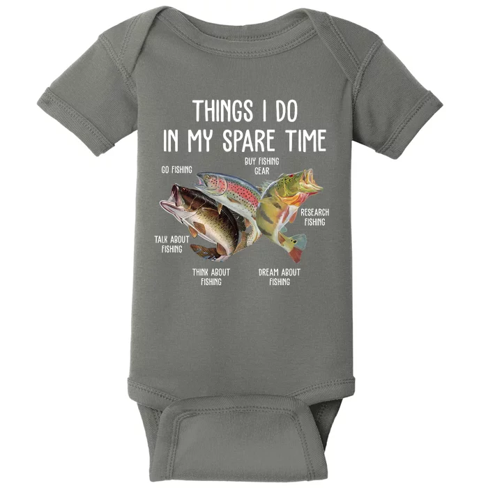 Thing I Do In My Spare Time Fishing Funny Baby Bodysuit