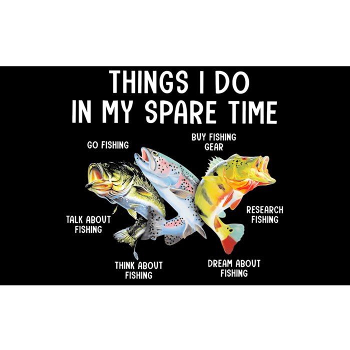 Things I Do In My Spare Time Funny Fishing Bumper Sticker