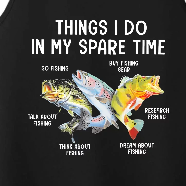 Things I Do In My Spare Time Funny Fishing Performance Tank