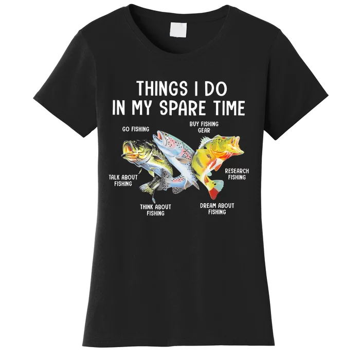 Things I Do In My Spare Time Funny Fishing Women's T-Shirt