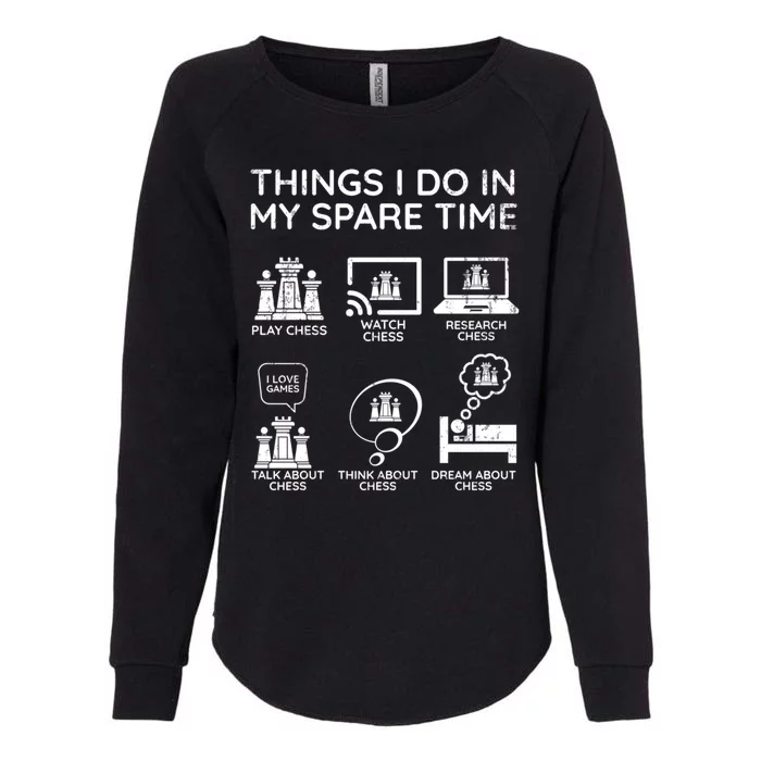 Things I Do In My Spare Time Chess Player Womens California Wash Sweatshirt