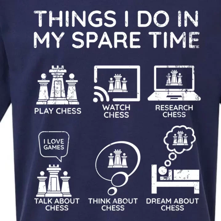 Things I Do In My Spare Time Chess Player Sueded Cloud Jersey T-Shirt