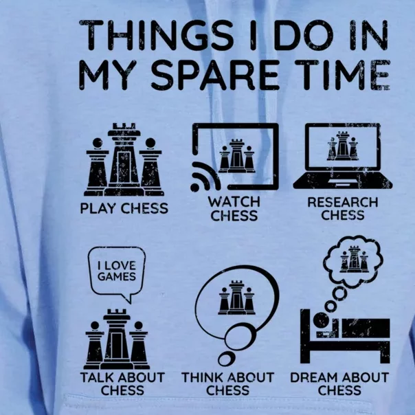 Things I Do In My Spare Time Chess Player Unisex Surf Hoodie