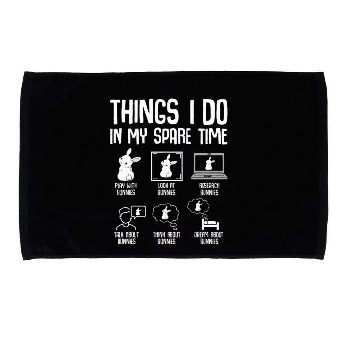 Things I Do In My Spare Time Bunny Rabbit Microfiber Hand Towel