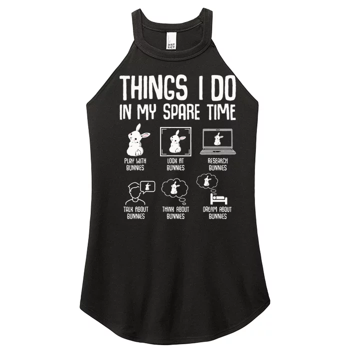 Things I Do In My Spare Time Bunny Rabbit Women’s Perfect Tri Rocker Tank