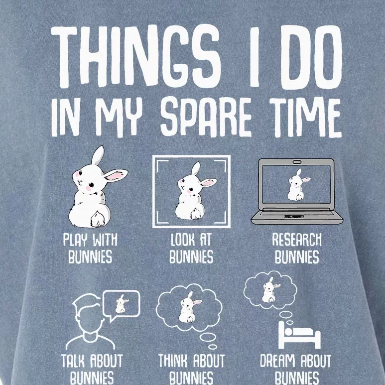 Things I Do In My Spare Time Bunny Rabbit Garment-Dyed Women's Muscle Tee