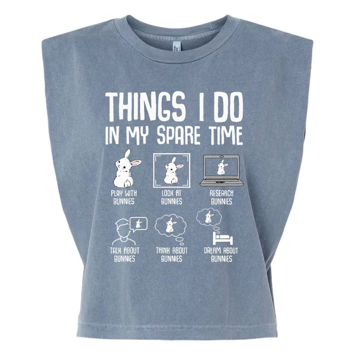 Things I Do In My Spare Time Bunny Rabbit Garment-Dyed Women's Muscle Tee