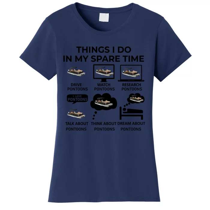 Things I Do In My Spare Time Pontoons Women's T-Shirt