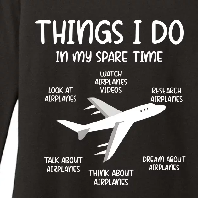 Things I Do In My Spare Time Airplane Womens CVC Long Sleeve Shirt