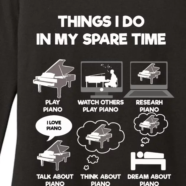 Things I Do In My Spare Time Piano Womens CVC Long Sleeve Shirt