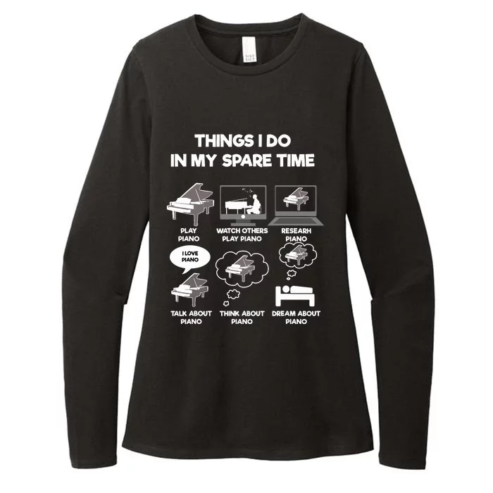 Things I Do In My Spare Time Piano Womens CVC Long Sleeve Shirt