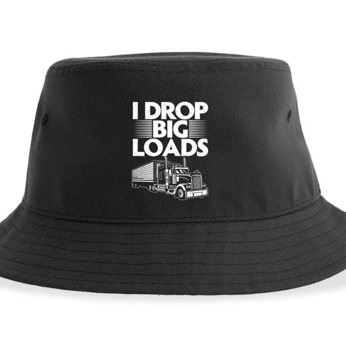 Truck I Drop Big Loads Sustainable Bucket Hat