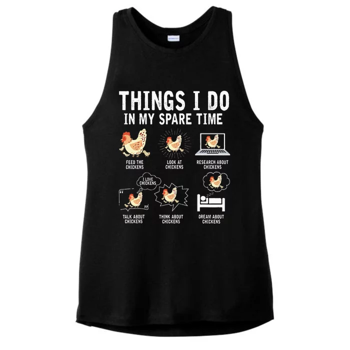 Things I Do In My Spare Time Ladies Tri-Blend Wicking Tank