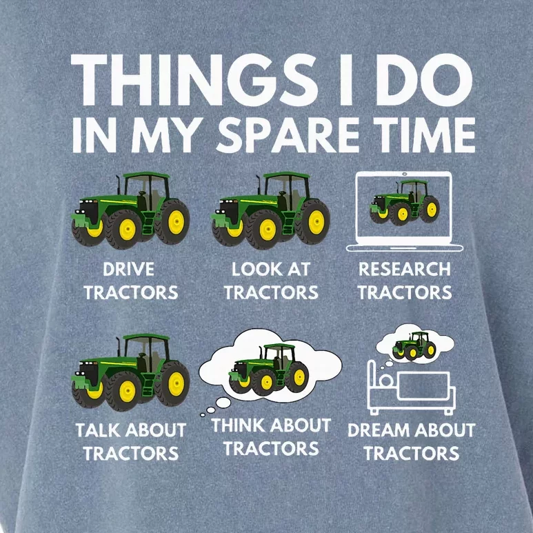 Things I Do In My Spare Time Farmer & Farming Gift Garment-Dyed Women's Muscle Tee