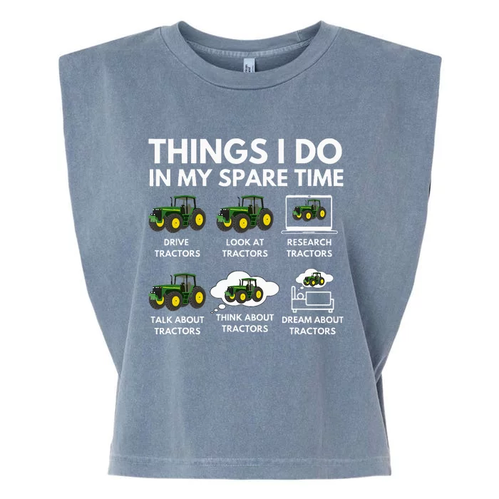 Things I Do In My Spare Time Farmer & Farming Gift Garment-Dyed Women's Muscle Tee