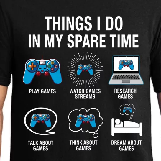 Things I Do In My Spare Time Funny Video Games Xmas Gamers Gift Pajama Set