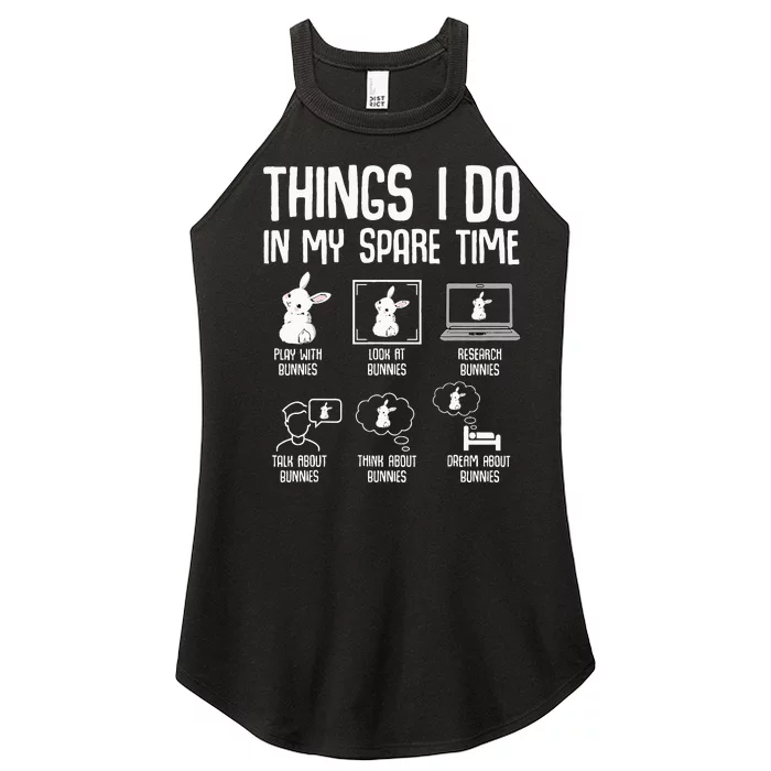 Things I Do In My Spare Time Bunny Rabbit Women’s Perfect Tri Rocker Tank