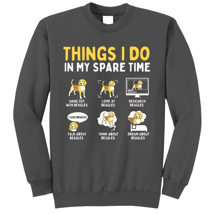 Things I Do In My Spare Time Beagle Dog Owner Animal Lover Tall Sweatshirt