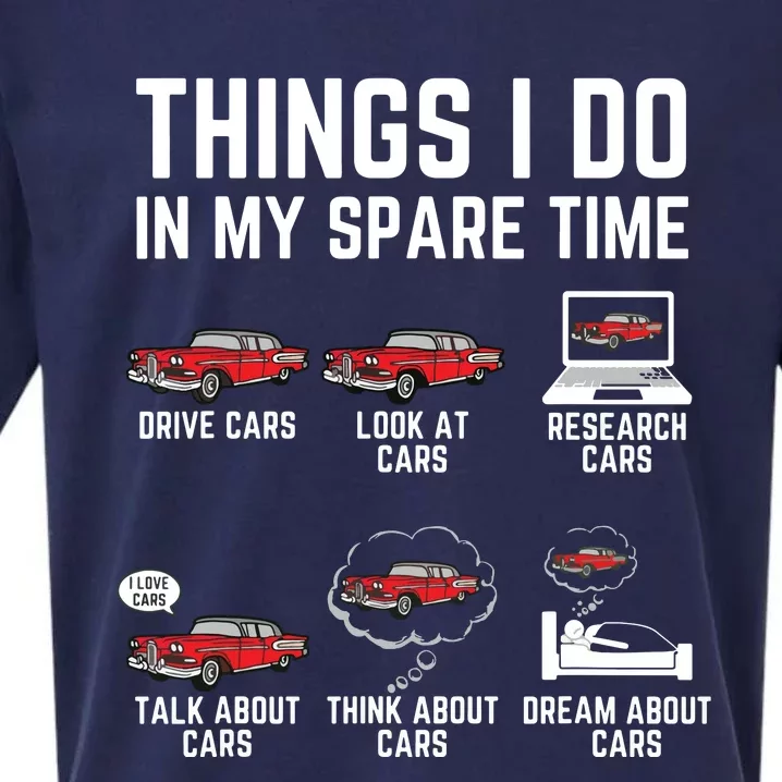 Things I Do In My Spare Time Funny Car Enthusiast Car Lover Sueded Cloud Jersey T-Shirt