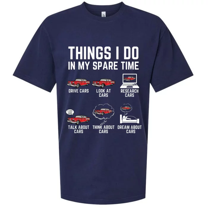 Things I Do In My Spare Time Funny Car Enthusiast Car Lover Sueded Cloud Jersey T-Shirt