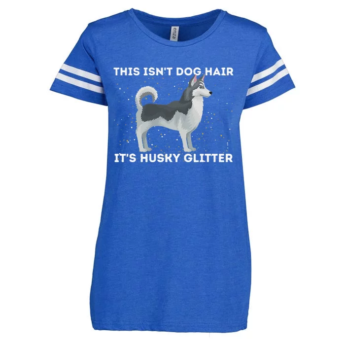 This Isn't Dog Hair It's Husky Glitter Siberian Husky Sibe Enza Ladies Jersey Football T-Shirt