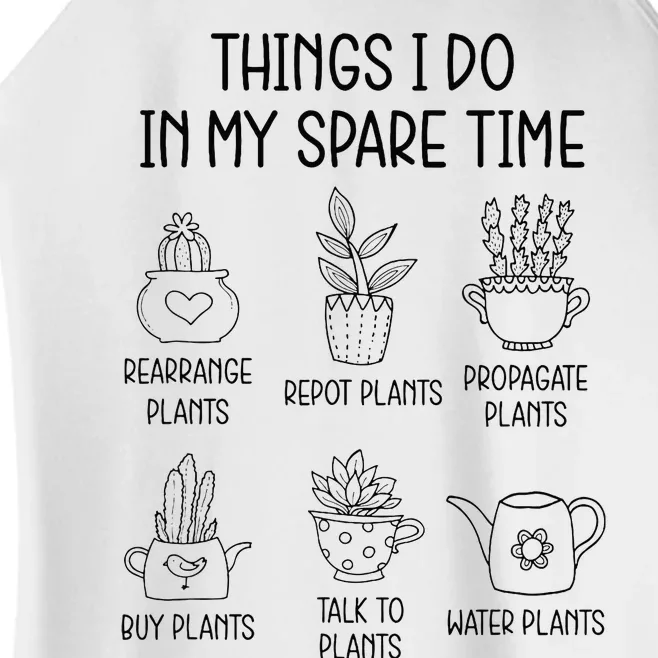 Things I Do In My Spare Time Plant Lady Gardening Garden Women’s Perfect Tri Rocker Tank