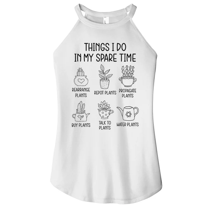 Things I Do In My Spare Time Plant Lady Gardening Garden Women’s Perfect Tri Rocker Tank