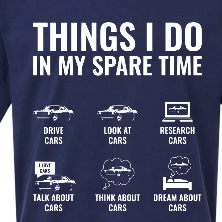 Things I Do In My Spare Time Funny Car Guy Car Enthusiast Sueded Cloud Jersey T-Shirt