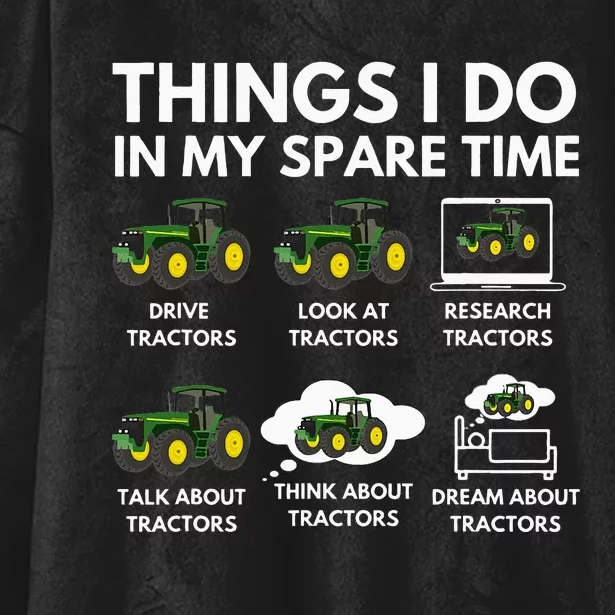 Things I Do In My Spare Time Farmer & Farming Gift Hooded Wearable Blanket