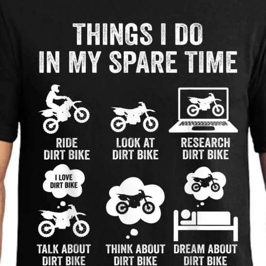 Things I Do In My Spare Time Funny Dirt Bike Motocross Biker Pajama Set