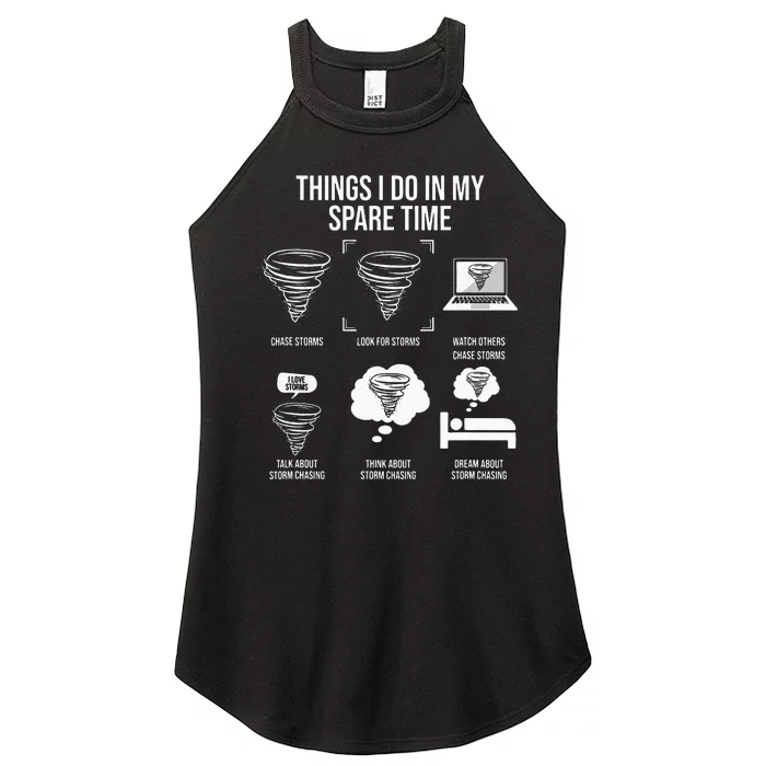 Things I Do In My Spare Time Tornado Storm Chaser Women’s Perfect Tri Rocker Tank