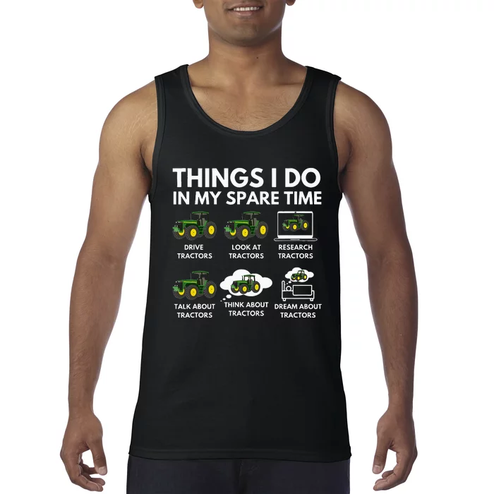 Things I Do In My Spare Time Farmer & Farming Gift Tank Top