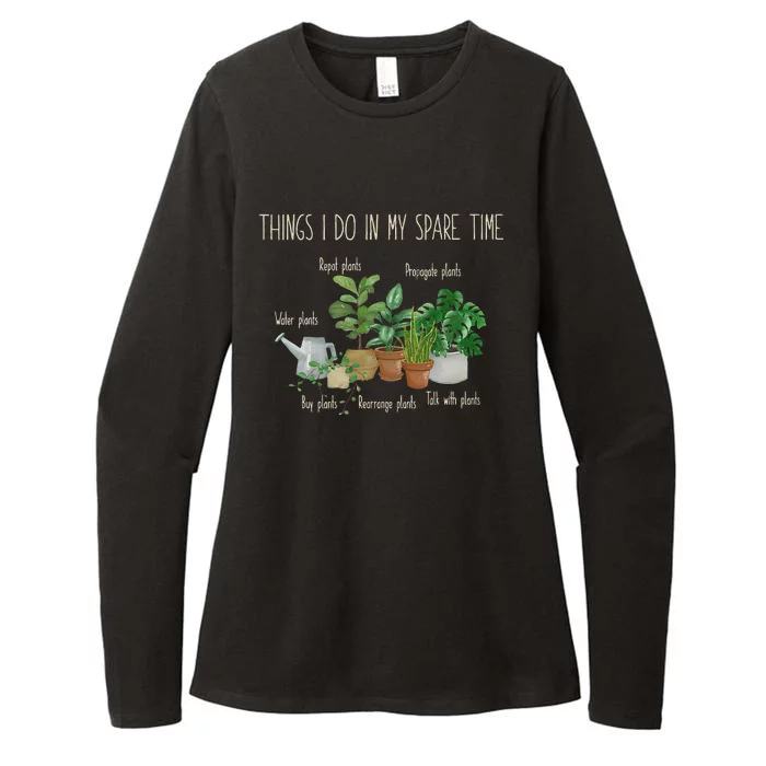 Things I Do In My Spare Time Plant Funny Gardener Gardening Womens CVC Long Sleeve Shirt