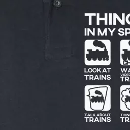 Things I Do In My Spare Time Funny Train Steam Locomotive Softstyle Adult Sport Polo