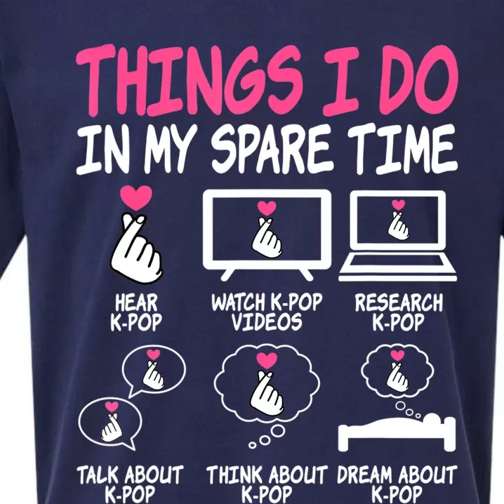 Things I Do In My Spare Time Kpop Music Anime Lover KPop Sueded Cloud Jersey T-Shirt