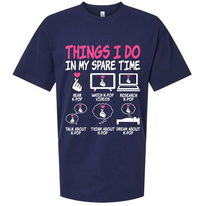 Things I Do In My Spare Time Kpop Music Anime Lover KPop Sueded Cloud Jersey T-Shirt