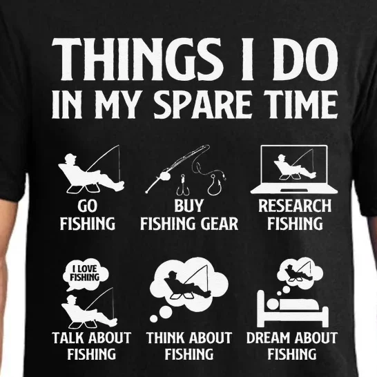 Things I Do In My Spare Time Fishing Boy Bass Fishing Pajama Set