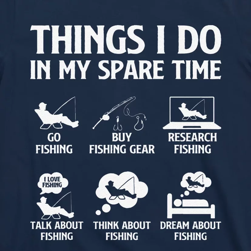 Things I Do In My Spare Time Fishing Boy Bass Fishing T-Shirt